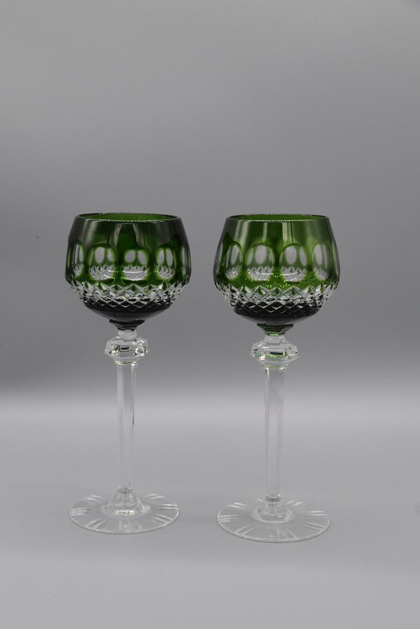 Groen Boheems wijnglas