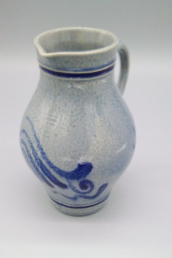 Zout geglazuurde aardewerk (Marzi&Remy) blauw grijs 1/2 liter